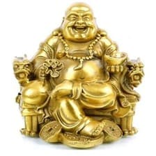 Image of Fengshui Decor Laughing Buddha Statue for Lucky & Happiness, God of Wealth St...