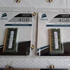 Image of 4GB Laptop RAM Corsair PC3 - 8500S DDR3 CMSO4GX3M1A1333C9 1333MHz Samsung New x2