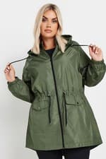Image of YOURS Curve Plus Size Drawstring Lightweight Parka Jacket