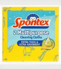 Image of Spontex Handy All Purpose Cloths | 2 Multi Surface Cleaning Cloths UK 35 x 37 cm
