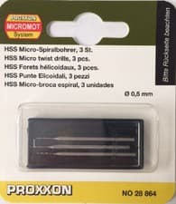 Image of PROXXON HSS Micro Drills - 0.5mm (Ptk 3) 28864 From RDGTools