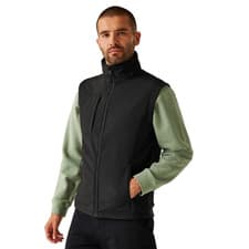 Image of Regatta Octagon Mens S Softshell XPT 3 Layer Printable Bodywarmer Black RRP £70