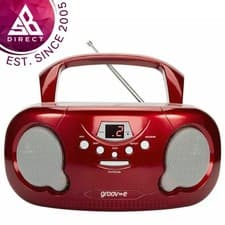 Image of Groov-e Original Boombox Portable CD Player with AM/FM Radio│LED Display│InUK