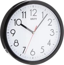 Image of Unity Wall Clock, Hastings, Silent Sweep, Modern, Black, 22 cm / 8.6-inch
