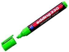 Image of Edding 330 Permanent Marker Green Chisel Tip 1-5mm Art Supplies