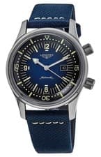 Image of Longines Legend Diver Automatic Blue Fabric Date Unisex Watch L3.374.4.90.2
