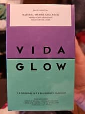 Image of VIDA GLOW 7x Original & 7x Blueberry Flavour Food Supplement Brand New & Sealed