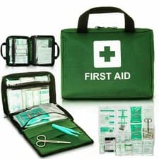 Image of FIRST AID KIT 90 PCS MEDICAL EMERGENCY BAG HOME EU TRAVEL CAR TAXI WORK POUCH UK