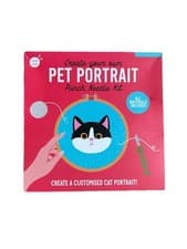 Image of Gift Republic Pet Portrait Punch Needle Kit Custom DIY Cat Craft Set New In Box