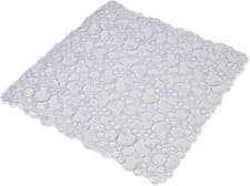 Image of Bubbles Shower Mat Clear 51x51cm Vinyl Slip-Resistant Suction Bath Shower Mat