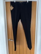 Image of Barbour Black regular fit twill trousers, cotton, 36L, new with tags on