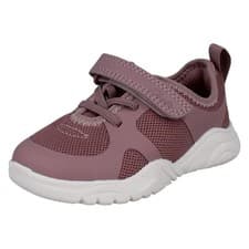 Image of Kids Clarks Unisex Machine Washable Vegan Casual Trainers, Feather Ath