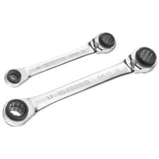 Image of LAST FEW LEFT FACOM 2pce 4 IN 1 ( 8 SIZES ) RATCHET RING SPANNER SET 8-19mm