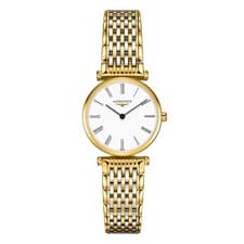 Image of Longines La Grande Classique L4.209.2.11.7 Women’s Watch White Dial Gold Steel