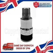 Image of T60 TORX STAR SOCKET BIT 1/2" SQUARE DRIVE CHROME VANADIUM STEEL TRX TX60 CRV