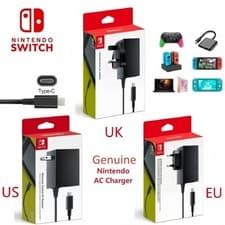 Image of Free Postage! Genuine Nintendo Switch/Lite AC Power Supply Adapter UK US EU Plug