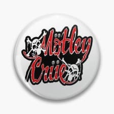 Image of Motley Crue Logo Rock Music Handmade 32mm Pin Button Badge