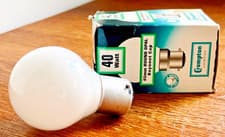 Image of Crompton 40W Dimmable Round Opal 45mm DIA BC Bayonet Light Bulb Tested & Working