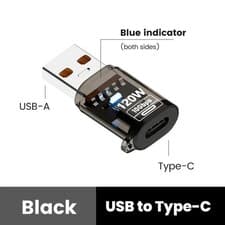 Image of 120W USB C to USB Adapter OTG USB3.2 10Gbps Fast Charge Converter