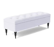 Image of Safar Chesterfield Ottoman Storage Bench with Legs, Velvet Upholstered Footstool