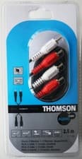 Image of Thomson Hi-Fidelity 2.5m RCA Cable RCA Connector 2x RCA Cable Audio
