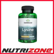 Image of Swanson Lysine 500mg Free-Form Stress Support - 100 caps