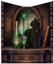 Image of Lisa Parker Absinthe Cat Throw