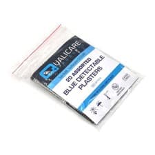 Image of Qualicare Blue Detectable Catering Sterile Assorted Plasters - Pack of 20