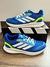 Image of Adidas Runfalcon 5 J UK 5 Blue/Green/White BNWTIB Kids/Boys Trainers, Shoes.