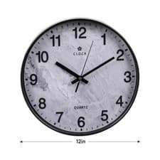 Image of 12" Big Numbers Round Wall Clock Silent & Non-Ticking Retro Wall Clock Easy Read