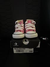 Image of Converse All Star High Top Pink Fabric Infant UK 2 Shoes