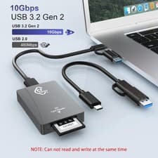Image of CFexpress Type B Card Reader – 10Gbps USB-C/USB-A Adapter for All Devices UK