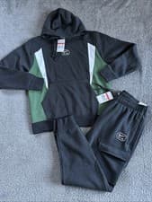 Image of Mens Nike Air Tracksuit Black Green Large NEW