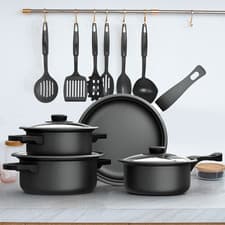 Image of 13PCS Induction Pan Set Saucepan Set Cookware Pot Non Stick Saucepan Glass Lid
