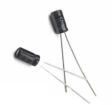 Image of 20PCS 4x7mm Radial Lead Cylindrical Aluminium Electrolytic Capacitor 25V 10uF