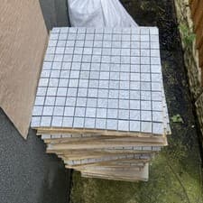 Image of Non Slip Floor Tiles Mosaic Grey 295X295X8MM Tiles