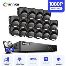 Image of ANNKE 1080P CCTV System 2MP Security Camera 5MP 8CH 16CH H.265+ DVR 24/7 Record