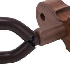 Image of Violin Shaped Wall Mount Black Walnut Wood Colour Violin Holder For Home And C-