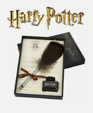 Image of Harry Potter Owl Feather Quill Pen Ink Calligraphy Writing Gift Set RRP £18-£22