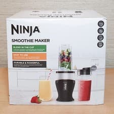 Image of Ninja Nutri Blender & Smoothie Maker 700W Black/Silver 2x 470ml Cups - QB3001UKS