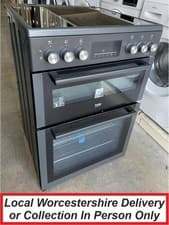 Image of Beko FDC6731A Anthracite Grey Electric Cooker Double Oven Ceramic Hob 60cm PEC