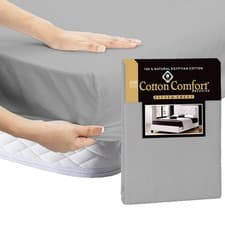 Image of 100% Egyptian Cotton 35cm Extra Deep Fitted Sheet 400 TC 25cm Bed Sheets UK Size