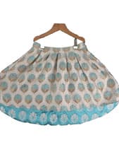 Image of Monsoon Girls Gold Blue Brocade Skirt Party Occasion Age 7-8