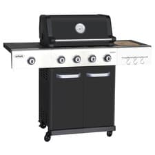 Image of Outback Jupiter - 4 Burner Gas Hybrid BBQ Grill with Side Burner - Bla OUT370793