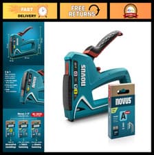 Image of 3-in-1 Hand Stapler Set with 1800 Staples for Wood, Fabrics & Films - ABS Housin