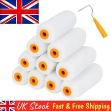 Image of MINI FOAM PAINT ROLLER 4" SLEEVES PAINTING DECORATING SPONGE ROLLERS UK