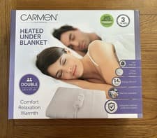 Image of Carmen NEW Double Heated Electric Blanket - 3 Heat Settings - Washable - BNIB