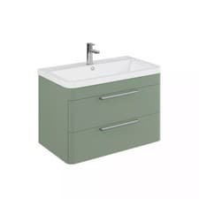 Image of Balterley Wall Hung Vanity Unit with 2 Soft Close Drawers & 1 Tap Hole Basin