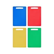Image of Chef Aid Multi Colour Chopping Board Set, Multipurpose Anti-Slip Surface, Eas...