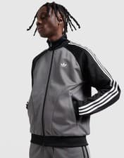 Image of Adidas Originals Terrace Track Top Grey/Black-ALL SIZES-New-Genuine-RRP £70